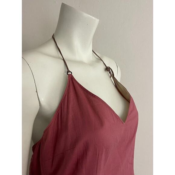J Crew 12 Dress Cotton Halter Tie Maive Pink Lined Sleeveless Knee Length - Picture 4 of 8